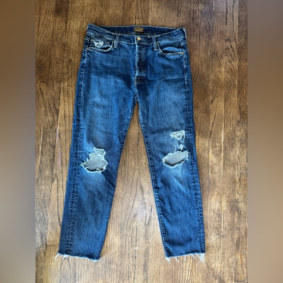 MOTHER The Scrapper Cuff Ankle Fray Jeans – Size 29 - Picture 1 of 11